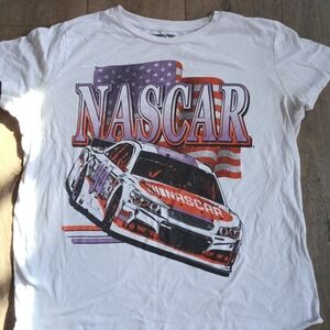 NASCAR Kids White Graphic T-Shirt
